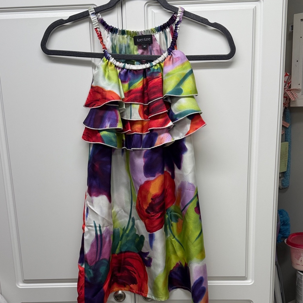 Karen Kane Floral Halter Shirt